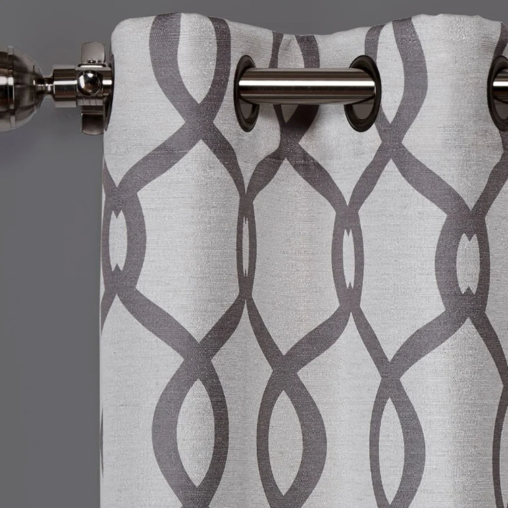 Exclusive Home Kochi Diamond Pattern Grommet Top Curtains